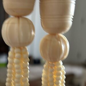 Large Ivory beaded necklace, either bone or ivory